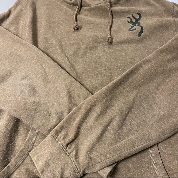 Browning Mens Hooded Sweatshirt Cotton Blend Large - Picture 8 of 10